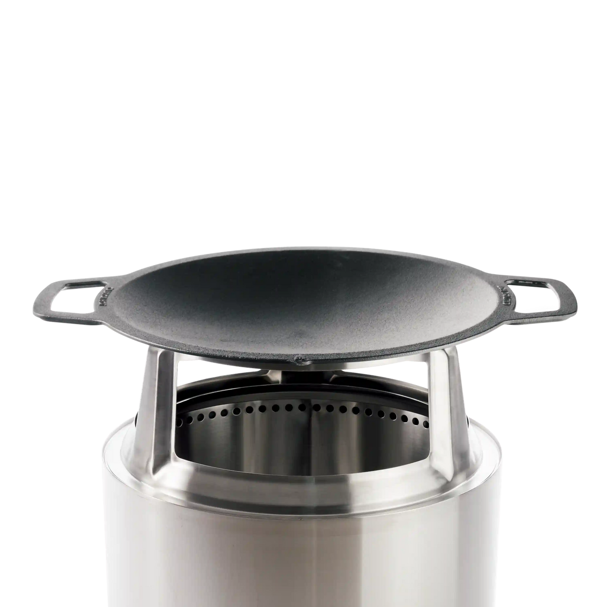19.5" Fire Pit Cast Iron Wok Top + Hub
