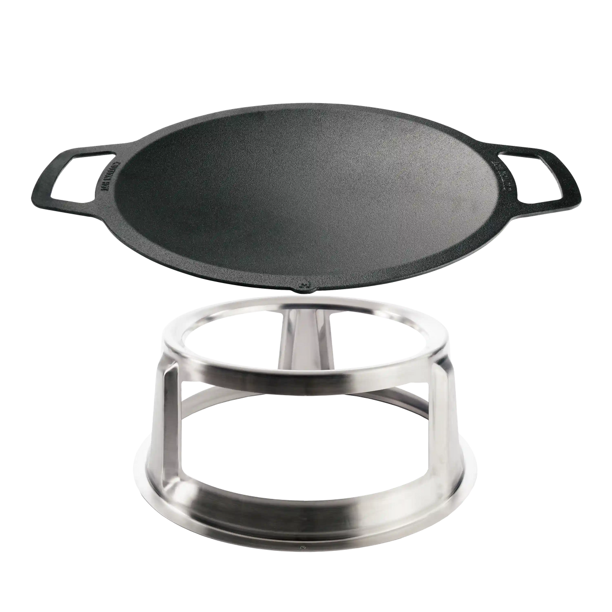 19.5" Fire Pit Cast Iron Wok Top + Hub