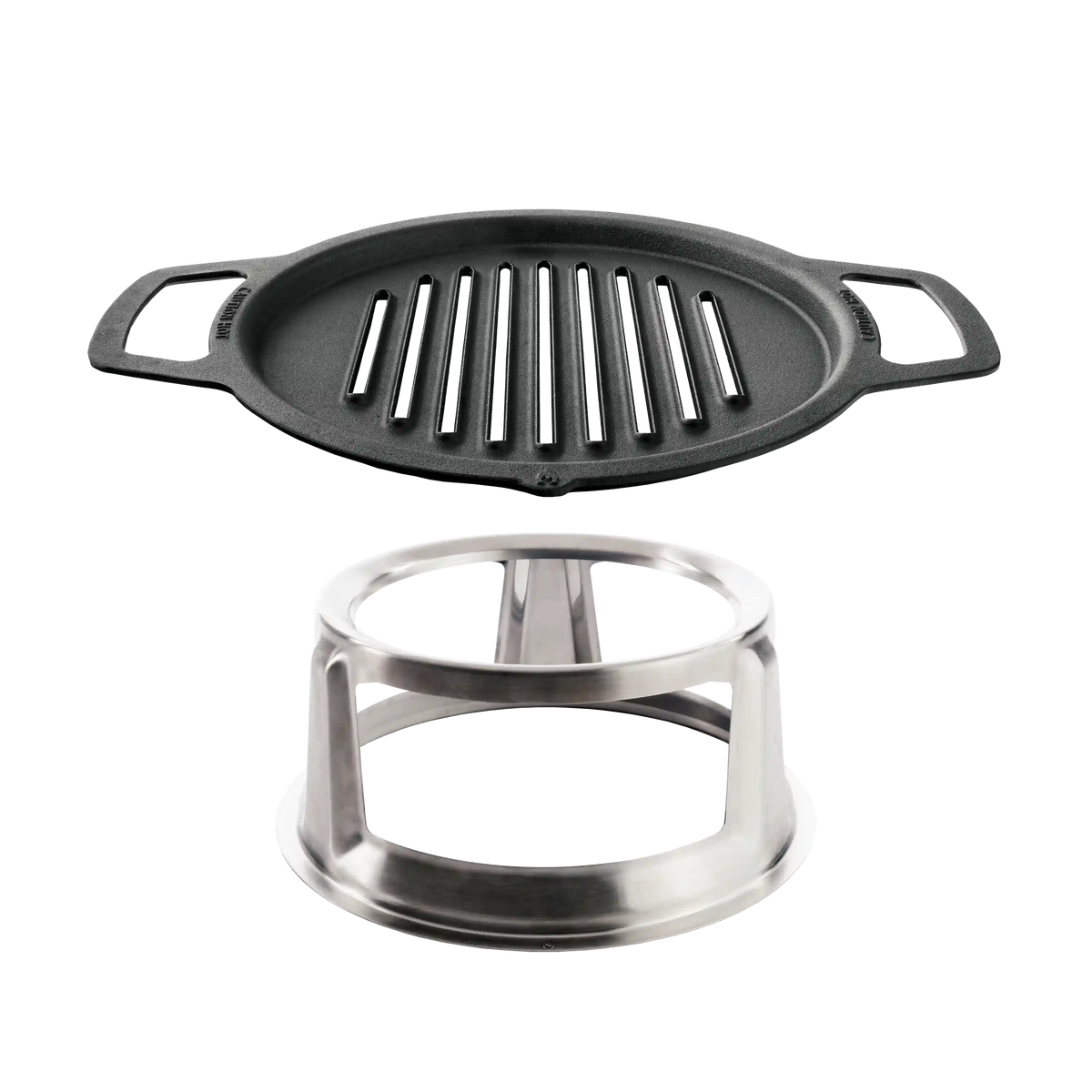 15" Fire Pit Cast Iron Grill Top + Hub