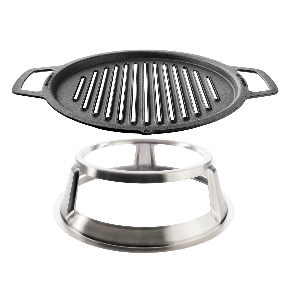 30" Fire Pit Cast Iron Grill + Hub