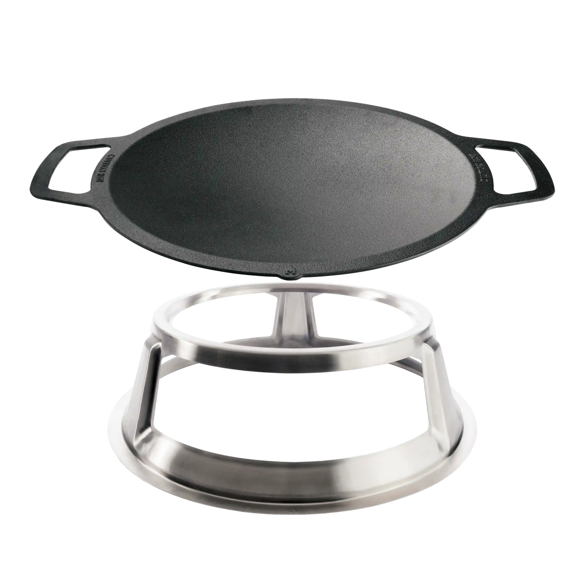 27" Fire Pit Cast Iron Wok Top + Hub